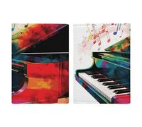 Protecteur de passeport coloré pour clavier de piano et musique - Étui fin pour passeport compact - Portefeuille léger pour voyage, style, 20,3 x 13,8 cm, Style :, 20.3x13.8cm