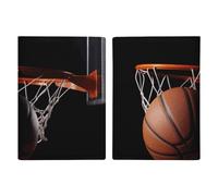 Protecteur de passeport de basket-ball fin pour passeport essentiel de voyage, pochette compacte et légère pour voyage, style, 20,3 x 13,8 cm, Style :, 20.3x13.8cm