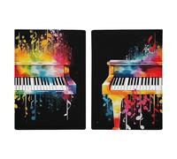 Protecteur de passeport fin et coloré pour clavier de piano et note de musique, étui de passeport compact pour voyage, style, 20,3 x 13,8 cm, Style :, 20.3x13.8cm
