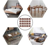 Protecteur De Pied De Chaise En Tpr, 24 Pièces, Protection De Pied De Meuble Rond, Fond En Feutre, Patins Antidérapants, Couvre-Pieds De Table