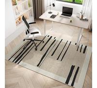Protecteur de plancher en bois multifonctionnel for chaises de jeu sur ordinateur(Black Art,100x120cm)