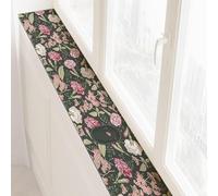 Protecteur De Rebord Fenêtre, Couverture À Imprimé Floral, Protection Et Décoration, Matériau Composite 4 Couches, Imperméable, Anti-poussière(Pink,200x10CM/79x4IN)