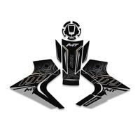 Protecteur De RéServoir Autocollants Moto pour Protection Latérale De Réservoir pour CFMOTO 700 MT 700MT Autocollants Carénage Genouillères Autocollants De Traction Protection des Genoux(Noir 2)