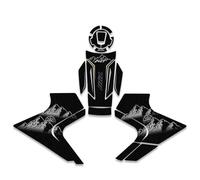 Protecteur De RéServoir Autocollants Moto pour Protection Latérale De Réservoir pour CFMOTO 700 MT 700MT Autocollants Carénage Genouillères Autocollants De Traction Protection des Genoux(Noir 6)