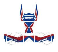 Protecteur De RéServoir Autocollants pour BMW R1300GS Adventure R 1300GS GSA 2024 2025, Protections Latérales pour Réservoir, Gel, Protection De Peinture Protection des Genoux(Bleu,X-1)