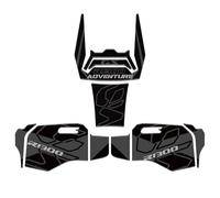 Protecteur De RéServoir Autocollants pour BMW R1300GS Adventure R 1300GS GSA 2024 2025, Protections Latérales pour Réservoir, Gel, Protection De Peinture Protection des Genoux(Noir,X-1)