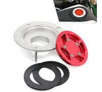 Protecteur de réservoir Couvercle De Réservoir Carburant pour Moto, Ouverture Et Retrait Rapides pour Kawasaki ZRX1200S, ZR1200 2001-2008, ZZR1400, ZX1400 2006-2020(Rosso)