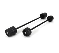 Protecteur de Roue pour Fourche d'essieu Avant et arrière de Moto, Curseur de Protection de Roue Compatible avec RSV4 RF RSV4 RSV4 R Tuono V4 2009 2022(Black TUONOV4 Logo)