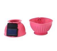 Protecteur de Sabot équin, Bottes Cloche en Caoutchouc Flexibles pour L'entraînement à L'équitation, 1 Paire pour la sécurité du Cheval (Pink)