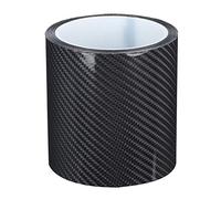 Protecteur de seuil de Garde de Porte de Voiture, Film de Protection de Pare-Chocs en Fibre de Carbone Noire, Bande d'autocollant Anti-Rayures Auto-adhésive étanche(10cm*3m)