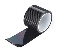 Protecteur de seuil de Garde de Porte de Voiture, Film de Protection de Pare-Chocs en Fibre de Carbone Noire, Bande d'autocollant Anti-Rayures Auto-adhésive étanche(7CM*3M)