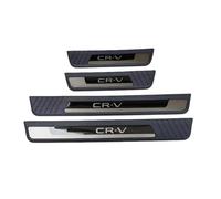 Protecteur De Seuil De Porte De Voiture Yintmi 4 Pièces pour CRV 2023, Pédale De Bienvenue De Plaques De Pied en Plastique, Accessoire De Décoration De Style Automatique Antidérapant (Noir)