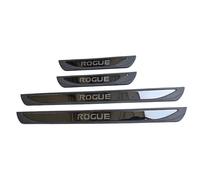 Protecteur De Seuil De Porte De Voiture Yintmi 4 Pièces pour Rogue 2022, Pédale De Bienvenue De Plaques De Pied en Plastique, Accessoire De Décoration De Style Automatique Antidérapant (Noir)