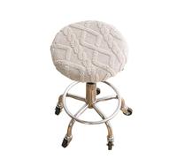 Protecteur de siège pour Tabouret Rond, Housse de Tabouret Ronde 2 pcs Multicolore 30-40 cm diamètre(Light Grey)