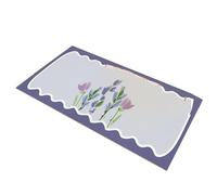 Protecteur de sous-main de bureau imperméable, beau motif de fleurs, Protection des yeux élégante, grand tapis de bureau en PVC pour étude, chambre à coucher, bureau (Fleur violette 40x120cm /