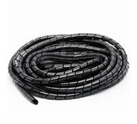 protecteur de spirale 1PCS Spiral Cable Sleeve Protection High Temperature Resistant Conduit Wire Harness Insulation Mechanical Circuit enroule le câble(Noir,ID 6mm (15meter))