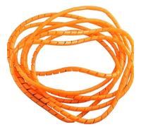 protecteur de spirale 6mm 10mm Spiral Wire Wrapping Bands Organizer Cable Sleeve Winding Pipe Line Tube Protection Cord Sheath Bundle Management Hose enroule le câble(Orange Color,8mm ID 5 Meter)