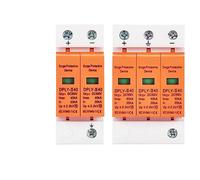 Protecteur de surtension DC PV SPD 500V 800V 1000V, système utilisé 20KA 40KA 60KA SPD 2 pôles 3P avec générateur éolien de foudre PE 1 pièces Interrupteur automatique (Color : 500v 40ka, Size : 2 P