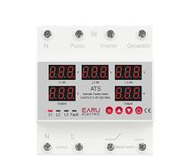 Protecteur de surtension et de sous-tension triphasé 63 A 100 A 3P+N ATS Commutateur de transfert automatique Sélecteur de phase Alimentation ininterrompue Surintensité(3 Displays,100A)