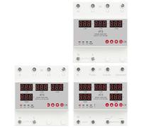 Protecteur de surtension et de sous-tension triphasé 63 A 100 A 3P+N ATS Commutateur de transfert automatique Sélecteur de phase Alimentation ininterrompue Surintensité(5 Displays,100A)