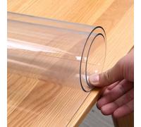 Protecteur de Table en PVC Transparent Cristal 1,5mm d'Épaisseur - 11.81x31.5in/30x80cm - Imperméable Nappe de Protection pour Tables à Manger, Bureaux, Tables de Salon et Tables d'Appoint