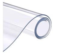 Protecteur de Table Transparent, Cristal Nappe Rectangle Transparente, Nappe Transparente, Anti-brûlure, Anti-poussière, pour Salle À Manger, Cuisine, Table Basse(60x130cm)