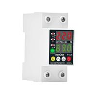 Protecteur de tension réglable AC110V 220V 50/60Hz Récupération automatique Protecteur de courant réglable 1-63A Voltmètre(110V-127V)