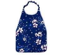 Protecteur de vêtements pendant les repas Cou réglable Lavable, E | Tablier à bavette adulte en polyester, repas à domicile, alimentation assistée