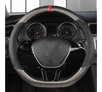 Protecteur de Volant Couverture Volant Voiture Fiber Carbone pour Nissan pour Qashqai J11 pour X-Trail T32 2015 2016 2017 2018 2019 2020 2021 Proteges Volant(Type E D Shape)