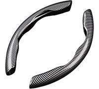 Protecteur de Volant de Voiture antidérapant en Fiber de Carbone, 2 pièces, pour Peugeot 2008 2014 2015 2016 2017 2018 2019 2020 2021 2022 2023 2024 Couvre Volant(Black)