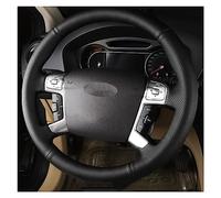 Protecteur de Volant pour Ford pour Galaxy 2006 2007 2008 2009 2010 2011 2012 2013 2014 2015 Accessoires Couverture Volant Voiture Cuir Artificiel Antidérapant Proteges Volant(White Thread)
