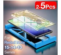 Protecteur d'écran antidéflagrant pour Redmi Note 15 14 13 Pro Plus + Galaxy, 2 à 5 pièces, avec Kit d'installation, pas en verre trempé Pour Redmi 13 ProPlus