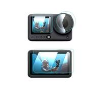 Protecteur d'écran d'objectif pour DJI Osmo Action 6 [Lot de 2 + 2 + 2], dureté 9H, anti-rayures, anti-bulles, en verre trempé pour appareil photo DJI Osmo Action 6