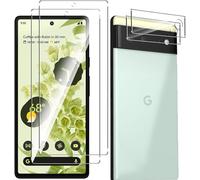 Protecteur d'Écran en Verre Trempé 9H Anti-Empreintes pour Google Pixel 6 - 2 Écrans + 2 Objectifs Appareil Photo - Ultra-Mince 0.3mm avec Kit de Nettoyage HD Haute Sensibilité