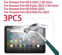 Protecteur D'Écran Pour Amazon Fire Hd 8 Plus Kids Pro 2022,3 Pièces,En Verre Trempé,Film De Protection À Couverture Complète.3P Hd 8 Kids Pro2022.