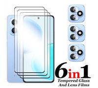 Protecteur d'écran pour Honor X8d, 6 en 1, verre trempé 2.5D, couverture complète, Film d'objectif pour Honor X8d Only 4 Front Glass