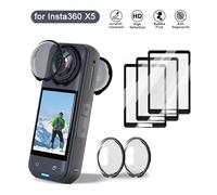Protecteur d'écran pour Insta360 X4 X5, capuchon de protection d'objectif, Film en verre trempé, Kit de protection anti-rayures 360 ° Accessoires pour caméras vidéo X4lens guard