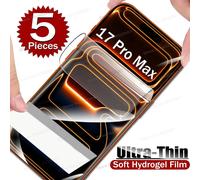 Protecteur D'écran Pour Iphone 17 Pro Max Air 16e Xrxxs 11 12 13 Mini 14 15 16 Pro Max Plus,5 Pièces,Film De Gel Souple.Ultra-Thin Clear.5 Pièces