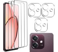 Protecteur D'écran Pour Oppo A40 /A40m /A60 5g, 3 Pièces Protecteur D'écran En Vverre Trempé+3 Pièces Protecteur D'objectif De Caméra[Anti-Rayure][9h Dureté][Ultra Clair] [Sans Bulles D'air].