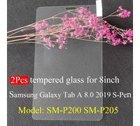 Protecteur D'Écran Pour Samsung Galaxy Tab A 8.0 2019,Avec Stylo S Sm-P200 P205 Hd 0.33Mm,Verre Transparent Pour Tablette Sm P200,2 Pièces/Paquet.2Pcs Glasses.