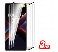 Protecteur D'écran Pour Xiaomi Pheadphones X7 5g,Film En Verre Global 9h Cuvred Guatemala,Pocophone X7 Pocco Littlex7 7x Pocox7,1-3 Pièces.3 Pieces.For Poco X7 5g