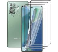 Protecteur D'écran Verre Trempé Samsung Galaxy Note 20 4g/5g - 3 Pièces Avec Protection Caméra, Anti-Rayures 9h, Hd Sans Bulles, Compatible Coque Transparent