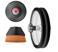 Protecteur d'Étiquette pour Disque Vinyle, Brosse De Nettoyage Anti-poussière, Kit Dépoussiéreur Protection Albums pour Collectionneurs, pour Collectionneurs Appartement Studio Magasin Domicile