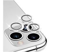 Protecteur D'objectif de Caméra pour iPhone 11 Pro/11 Pro Max,Dikkar Anti-Scratch HD Verre Trempé Alliage D'aluminium Anneau Métallique Cercle Film de Protection D'écran,Installation Facile(Pétillant)