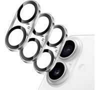 Protecteur d'Objectif de Caméra pour iPhone 17 6,3 Pouces, Verre Trempé 9H, Anti-Rayures, Compatible Coque, N'affecte pas les Prises de Vue de Nuit, HD Clair, Lot de 3 (Transparente)