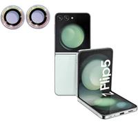Protecteur D'objectif En Verre Trempé Avec Anneau Métallique Pour Samsung Galaxy Z Flip 5 - Antichoc, Ultra Fin, Compatible Coques - Protection Caméra Multicolore