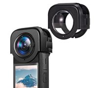 Protecteur d'objectif encliquetable compatible avec Insta360 X4 Action Camera Lens Protector Frame Protective Cover Cage Amovible Imperméable Anti-Scratch Camera Lens Caps Accessoires (verre trempé