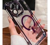 (Protecteur d'objectif inclus) 1 pièce Étui de téléphone antichute à quatre coins électroplaqué compatible avec Apple 17 Pro Max/16 Pro Max/15/14 Pro/13/12/11/XR/XS Max/8, Galaxy S25 Series, S24 Serie