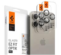 Protecteur d'objectif - SPIGEN - Optik.tR - Paquet de 2 - Titane Naturel - iPhone 14/15 Pro