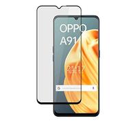 Protecteur en Verre Trempé Complet 5D Full Glue Noir, Écran de Protection Vitre pour OPPO A91